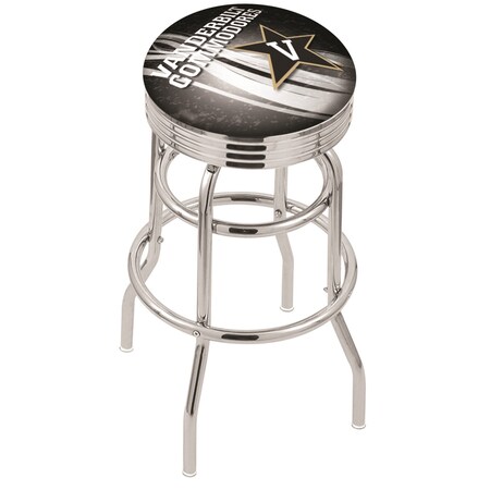 Holland Bar Stool Co 30" Chrome 2-Ring Vanderbilt Swivel Bar Stool, Accent Ring L7C3C30Vander-D2